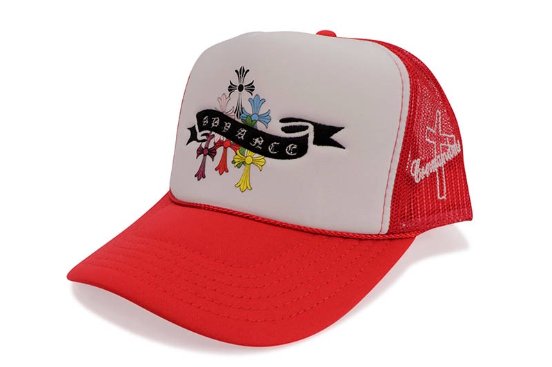 ADVANCE MULTI-COLOR CROSS TRUCKER HAT (RED/WHITE) ARS-5053