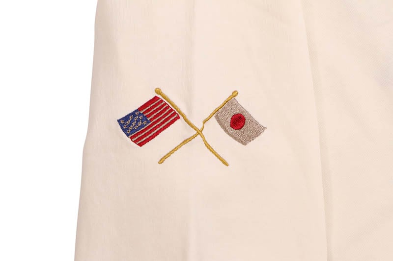 AVIREX WASHED FAR EAST TOUR L/S TEE (783-5230032-033:OFF WHITE)