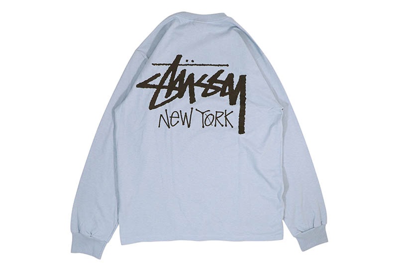 STUSSY STOCK NEW YORK LONG SLEEVE TEE (SLATE) | Brand,S-Z,STUSSY