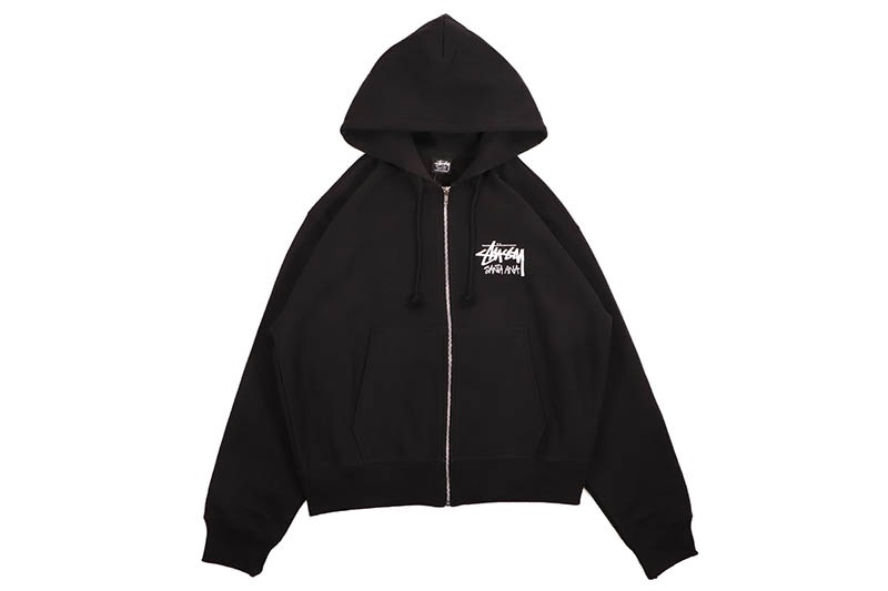 STUSSY STOCK SANTA ANA ZIP HOOD (3974006:BLACK)