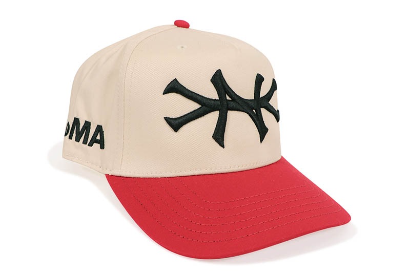 oMA STUDIOS NY HAT CURVED BRIM (CREAM/RED)