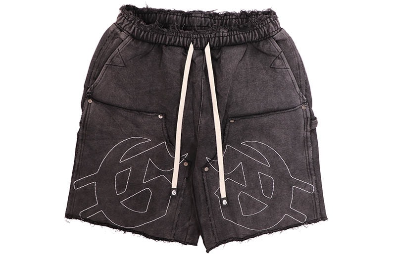 GODSPEED CARPENTER DISTRESSED SHORTS (BLACK)