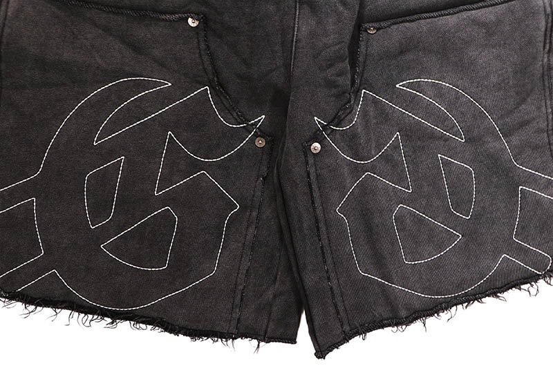 GODSPEED CARPENTER DISTRESSED SHORTS (BLACK)