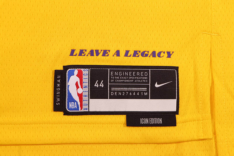 NIKE DRI-FIT NBA LOS ANGELES LAKERS ICON EDITION SWINGMAN JERSEY (DN2009-728-HAC:RUI HACHIMURA/#28/YELLOW)