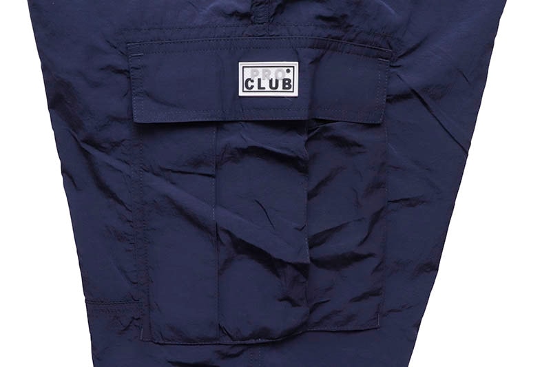PRO CLUB COMFORT METALLIC NYLON CARGO PANT (NAVY) 15PC0506