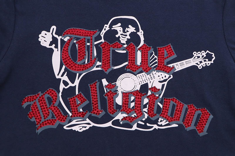TRUE RELIGION CRYSTAL LOGO BUDDHA BABY TEE (209004:NAVY/SAPPHIRE)