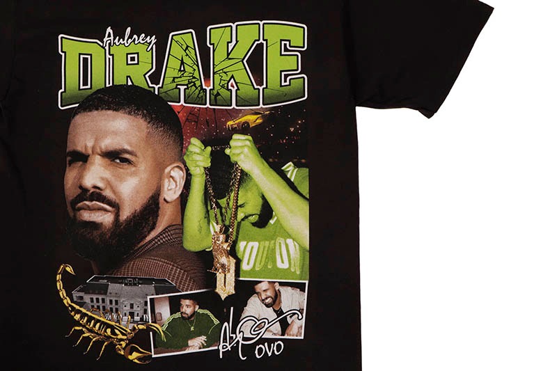 DRAKE OVO AUBREY GRAPHIC T-SHIRT (BLACK)
