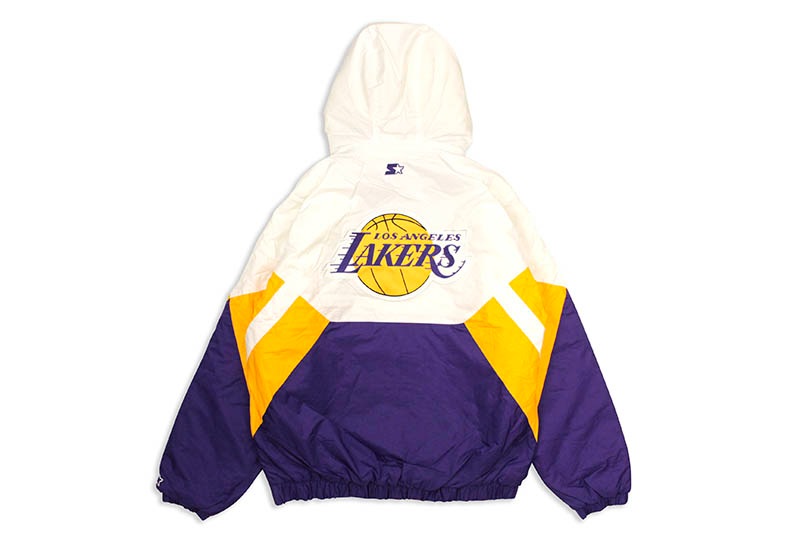 STARTER LOS ANGELES LAKERS LINE-UP HOODED PADDING JACKET (LS030737)