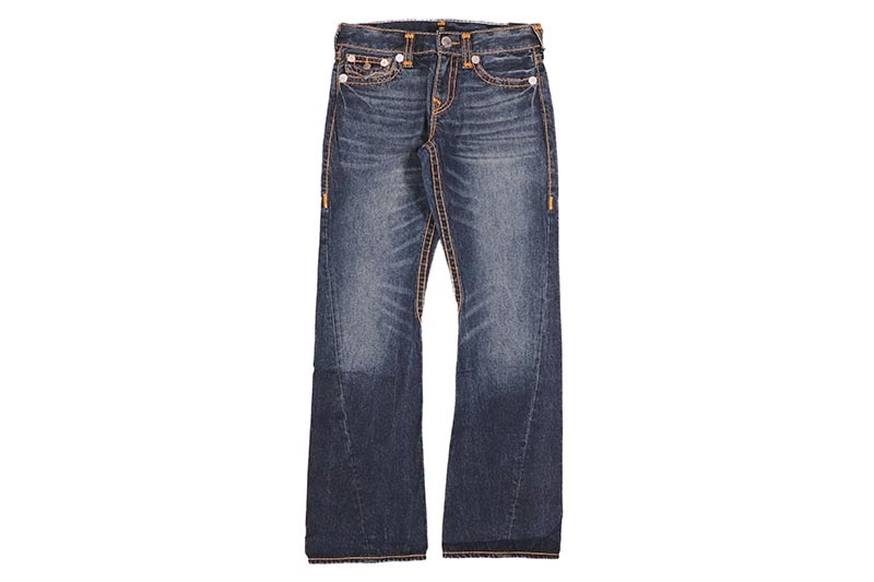 TRUE RELIGION JOEY PICK STITCH FLAP FLARE JEAN (108951:TRAVIS DARK