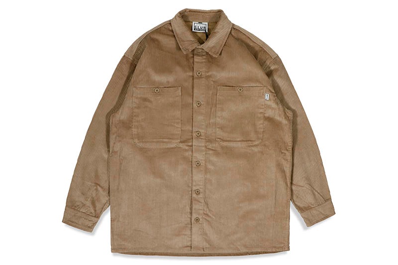 PRO CLUB HEAVYWEIGHT CORDUROY OVERSHIRT (KHAKI) 21PC0202