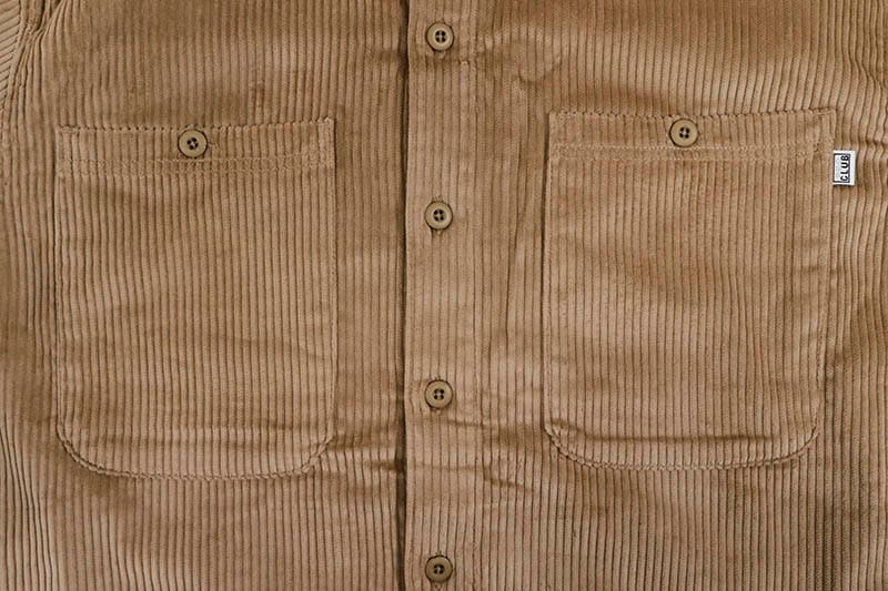 PRO CLUB HEAVYWEIGHT CORDUROY OVERSHIRT (KHAKI) 21PC0202