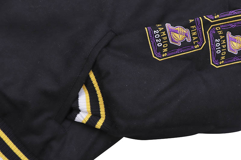 JH Design LOS ANGELES LAKERS NBA CHAMPIONS REVERSIBLE JACKET (LAK103TIM0:BLACK)