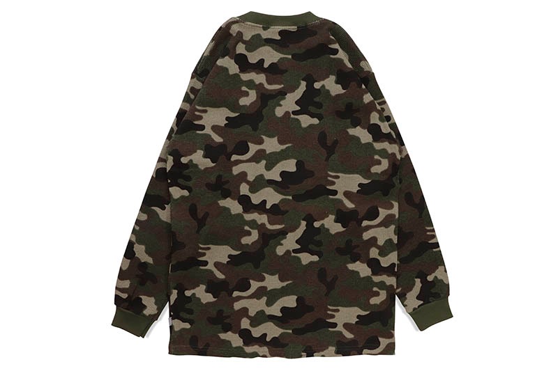 PRO CLUB HEAVYWEIGHT COTTON LONG SLEEVE THERMAL TOP (GREEN CAMO) 115