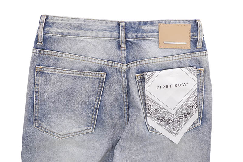 FIRST ROW FAST LIFE WASHED DENIM Y2K PANTS (FRD2078:MEDIUM