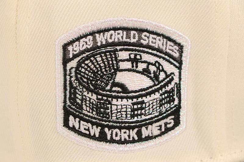 NEW ERA NEW YORK METS 59FIFTY FITTED CAP (1969 WORLD SERIES SIDE PATCH/GREY UNDER VISOR/CHROME BLACK) 14724846/70932022