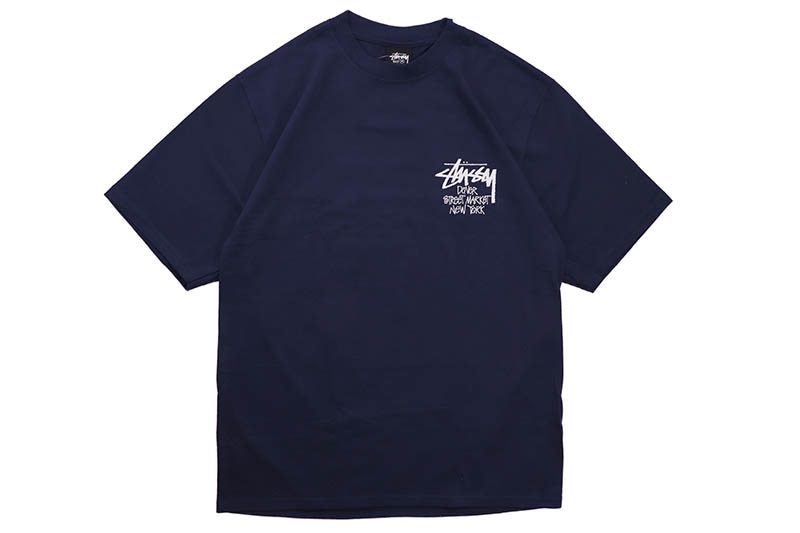 STUSSY STOCK DSM NEW YORK TEE (NAVY)