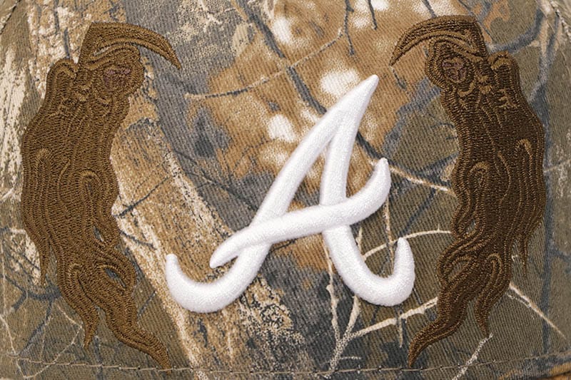 NEW ERA X WARREN LOTAS ATLANTA BRAVES 9FORTY AF M-CROWN ADJUSTABLE CAP (WL LOGO SIDE PATCH/GREY UNDER VISOR/REALTREE CAMO)