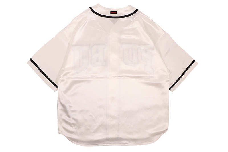 FUBU SATIN BASEBALL SHIRTS (FAM-61100:WHITE)