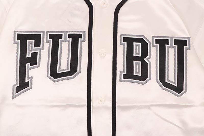 FUBU SATIN BASEBALL SHIRTS (FAM-61100:WHITE)
