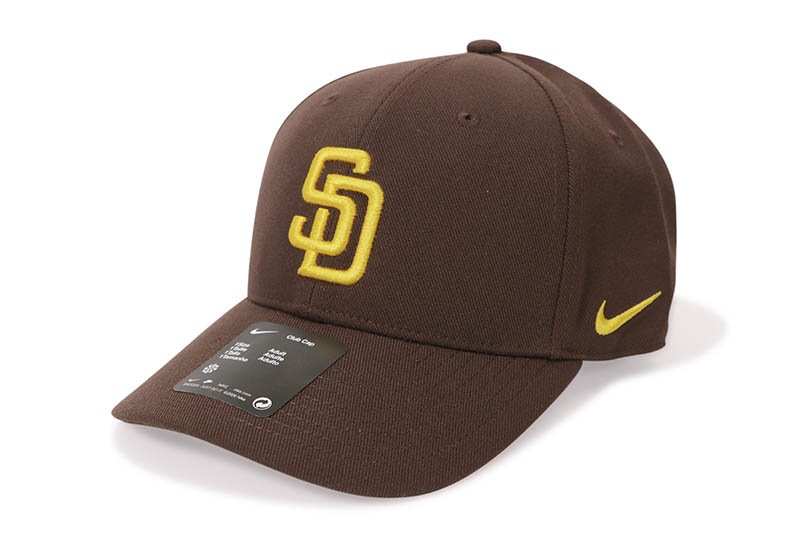 NIKE SAN DIEGO PADRES DRI-FIT CLUB STRUCTURED CAP (NB11-927Z-PYP-3YB:DARK CINDER/DARK CINDER)