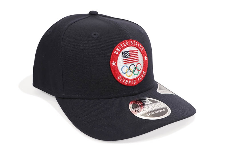 NEW ERA UNITED STATES OLYMPIC TEAM 9SEVENTY STRETCH-SNAP ADJUSTABLE HAT (NAVY) 