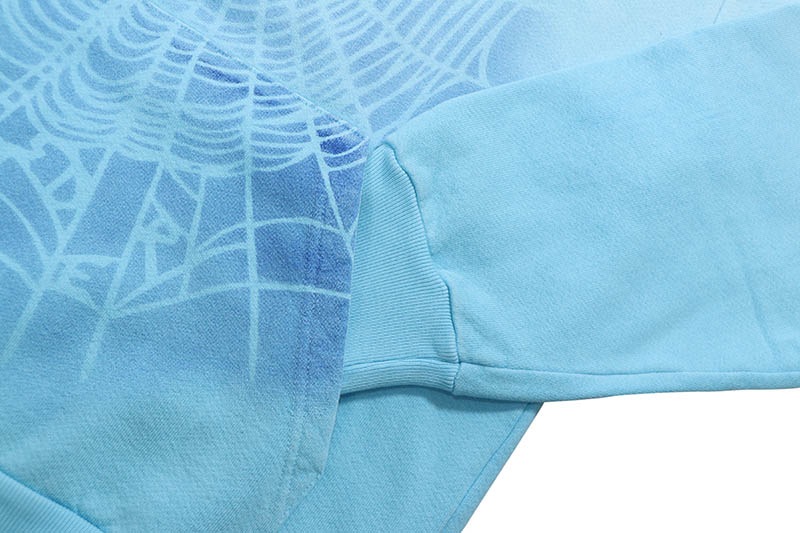 SP5DER LIGHT BLUE OG WEB V2 SPRAY HOODIE