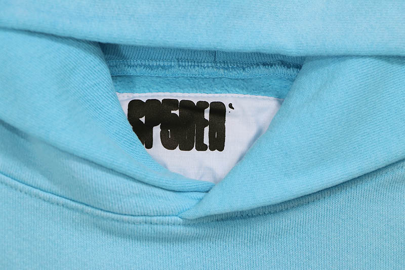 SP5DER LIGHT BLUE OG WEB V2 SPRAY HOODIE