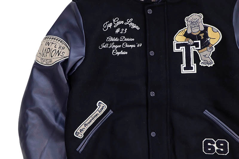 TOP GUN LEAGUE CHAMPS VARSITY JACKET (TGJ2239:NAVY)