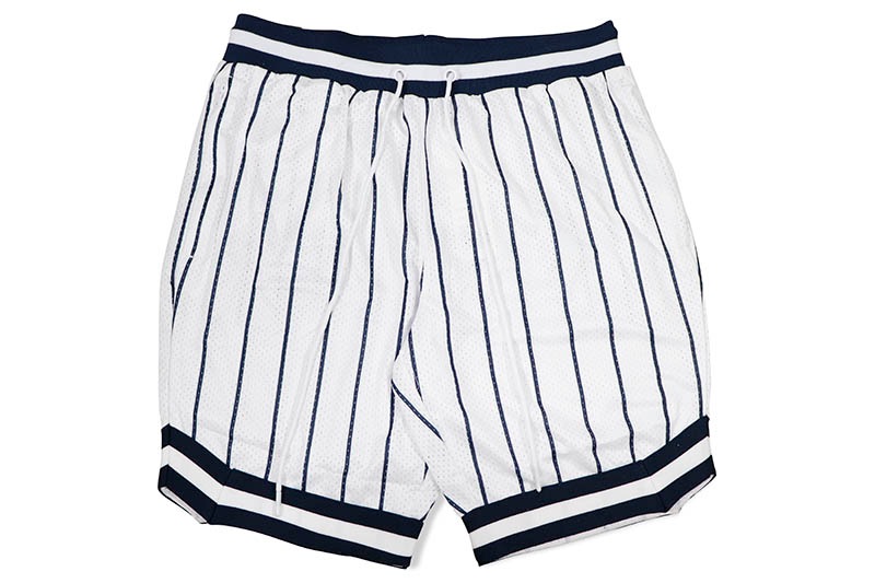 REBEL MINDS PIN STRIPE MESH SHORTS (100-932:WHITE)