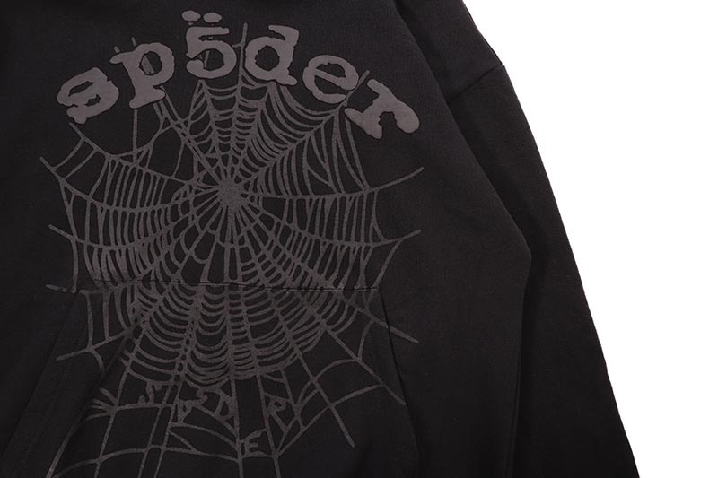 SP5DER BLACK STAR OG WEB V2 OUTLINE HOODIE | Brand,S-Z