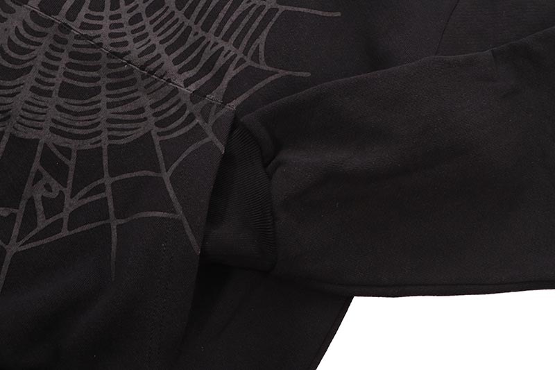 SP5DER BLACK STAR OG WEB V2 OUTLINE HOODIE | Brand,S-Z