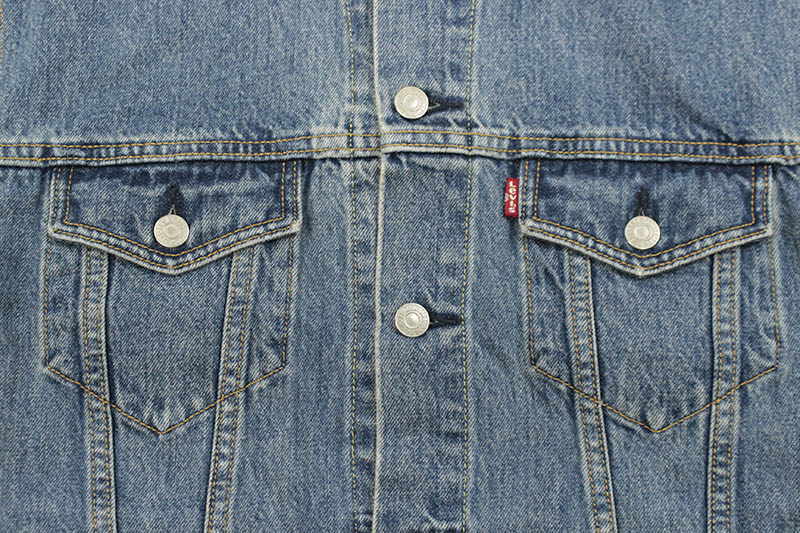 LEVI'S HYBRID HOODED TRUCKER JACKET (745130000:MEDIUM WASH)