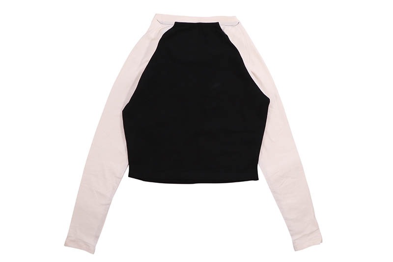 TRUE RELIGION CONTRAST LONG SLEEVE BASEBALL TEE (208408:JET BLACK/WINTER WHITE)