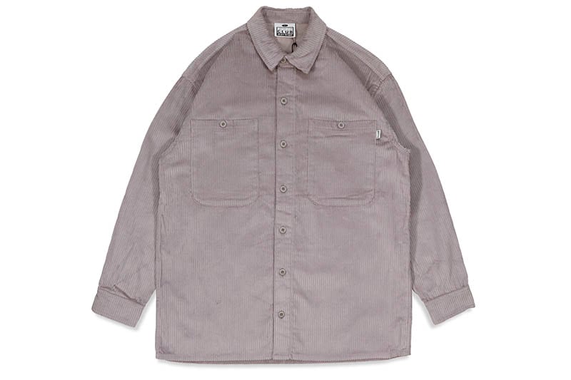PRO CLUB HEAVYWEIGHT CORDUROY OVERSHIRT (SILVER) 21PC0202
