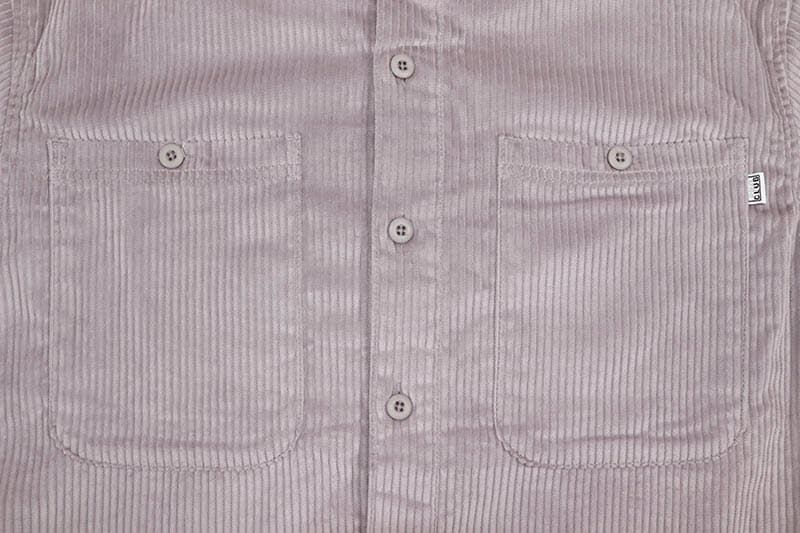 PRO CLUB HEAVYWEIGHT CORDUROY OVERSHIRT (SILVER) 21PC0202