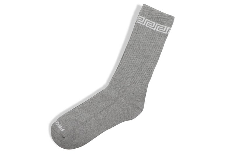 PRO CLUB PC LINK CREW SOCKS (GRAY/WHITE) 03PC0903
