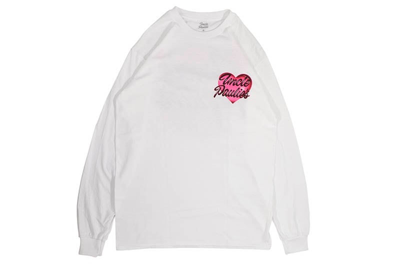 UNCLE PAULIE'S HEART LONG SLEEVE T-SHIRT (WHITE)
