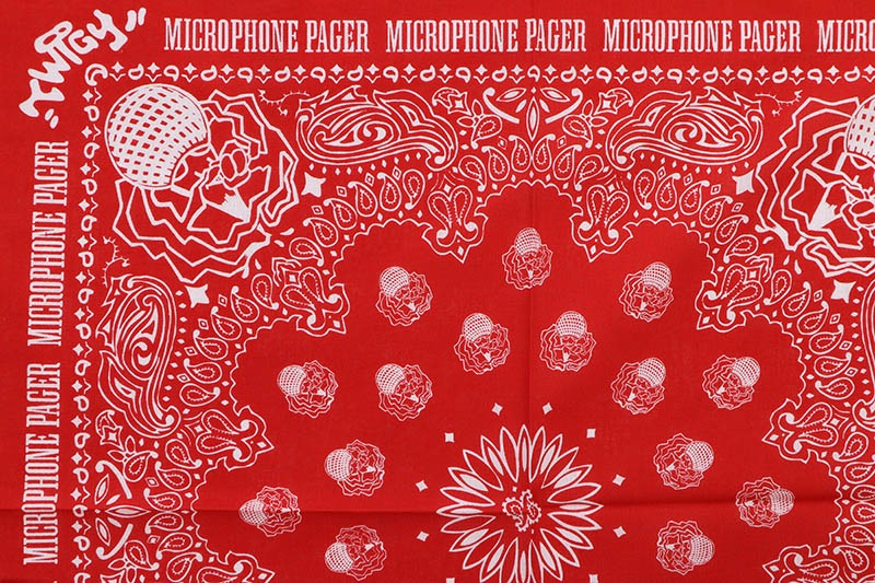 RED】MICROPHONE PAGER “MAD MIC” BANDANA | Brand,M-R