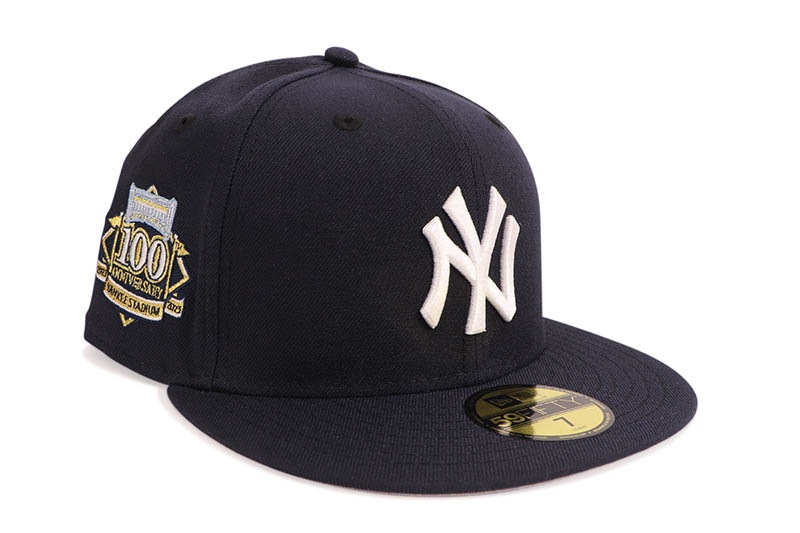NEW ERA NEW YORK YANKEES 59FIFTY FITTED CAP (YANKEE STADIUM 100TH ANNIVERSARY SIDE PATCH/GREY UNDER VISOR/NAVY) 14724845