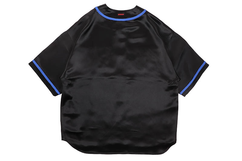 FUBU SATIN BASEBALL SHIRTS (FAM-61100:BLACK)