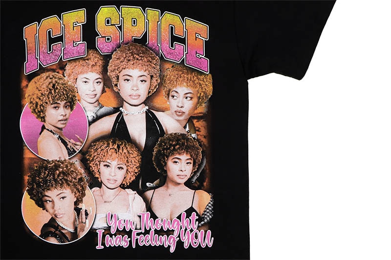 ICE SPICE YOU THOUGHT I WAS FEELING YOU GRAPHIC T-SHIRT (BLACK)