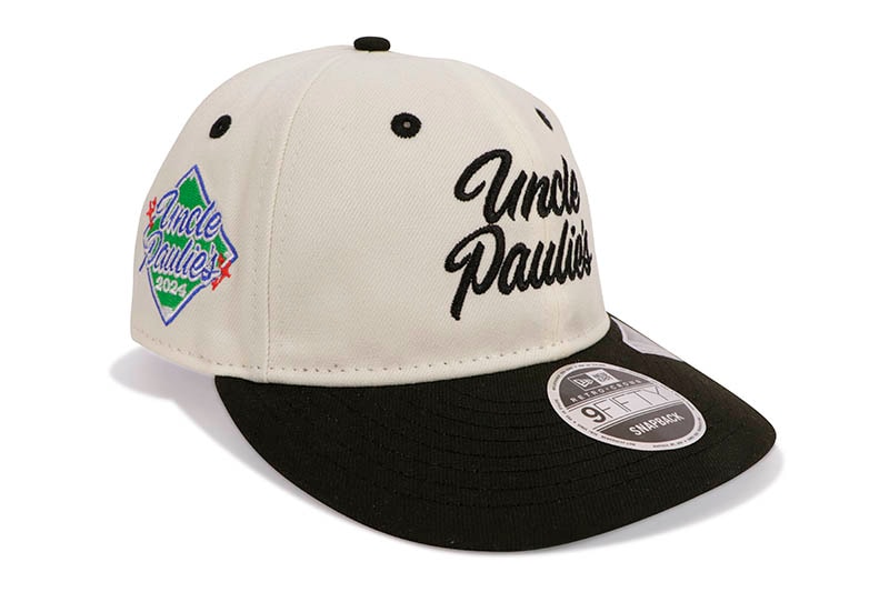 UNCLE PAULIE'S NEW ERA RETRO CROWN 9FIFTY SNAPBACK CAP (CREAM/BLACK)