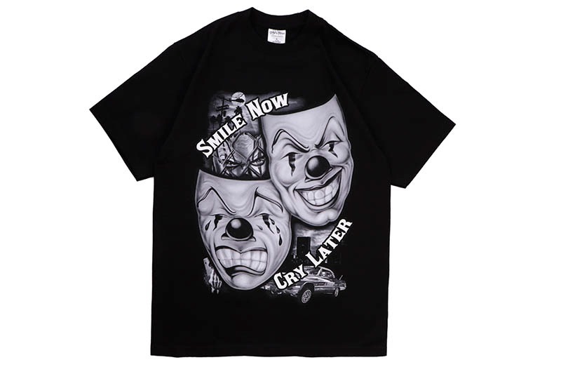STREET WEAR SUPPLY SMILE NOW CRY LATER T-SHIRT (BLACK)