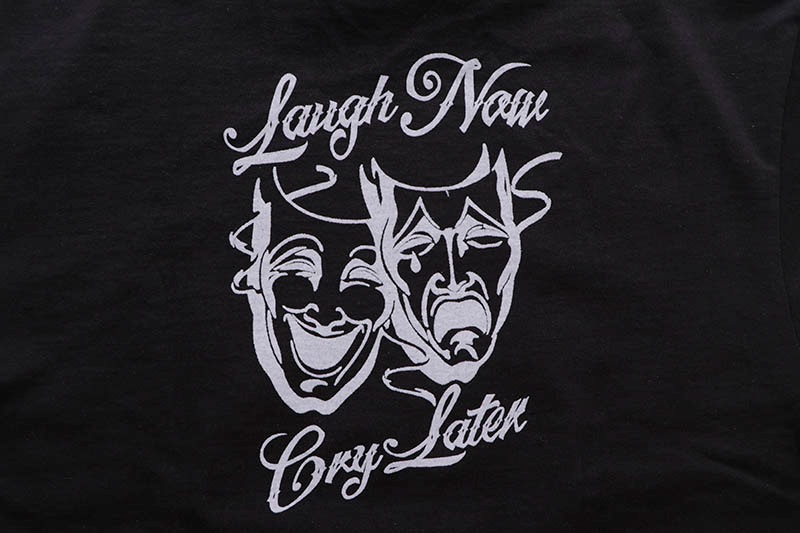 STREET WEAR SUPPLY SMILE NOW CRY LATER T-SHIRT (BLACK)