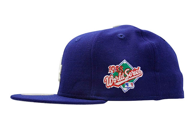 NEW ERA LOS ANGELES DODGERS 59FIFTY FITTED CAP (1988 WORLD SERIES SIDE PATCH/BLUE)