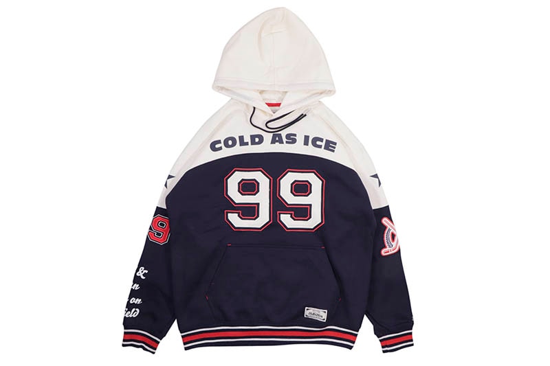 STALL AND DEAN COLD AS ICE HOODIE (SND1326:NAVY)