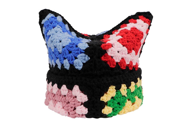 CROCHET CAT HAT (MULTI)