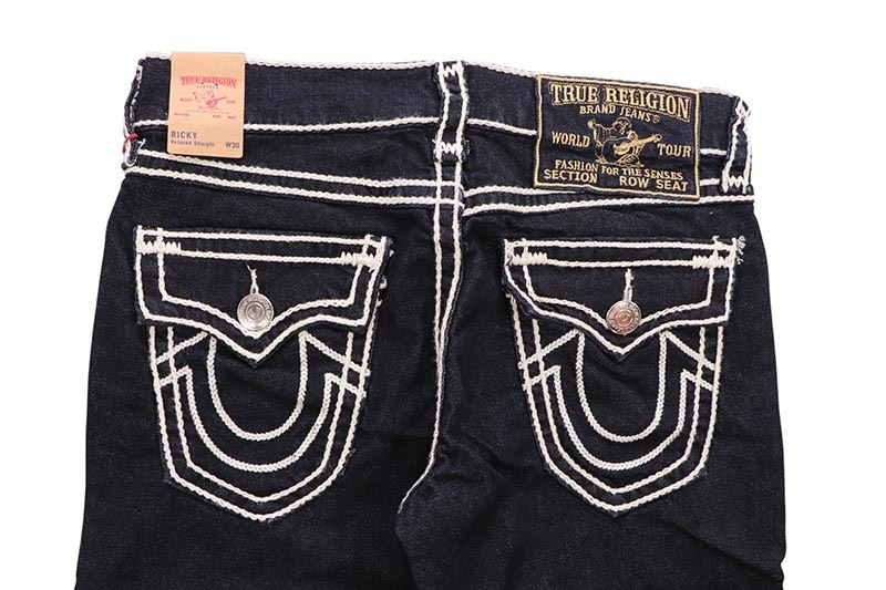 TRUE RELIGION RICKY ROPE STITCH WESTERN STRAIGHT JEAN (108496:BODY 