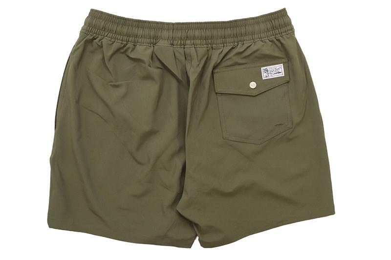 POLO RALPH LAUREN 5.75-INCH TRAVELER CLASSIC SWIM TRUNK (710957782002:NEW OLIVE)