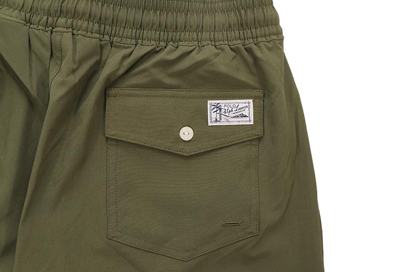 POLO RALPH LAUREN 5.75-INCH TRAVELER CLASSIC SWIM TRUNK (710957782002:NEW OLIVE)